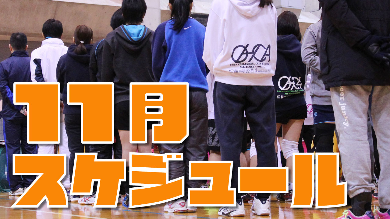 栃木県のバレースクール 11月のスケジュール