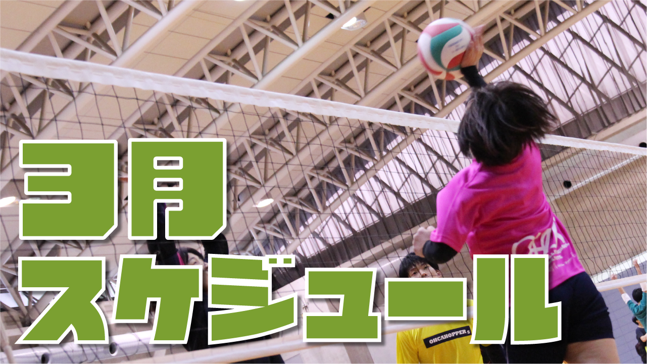 愛知県のバレーボールスクール 3月のスケジュール
